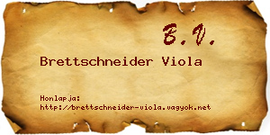 Brettschneider Viola névjegykártya